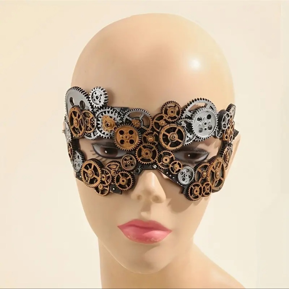Steampunk Style Mask, Creative 1/2 Face Party Mask, NEW
